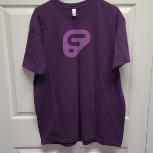 American Apparel Purple Short Sleeve Tee With Logo 2X